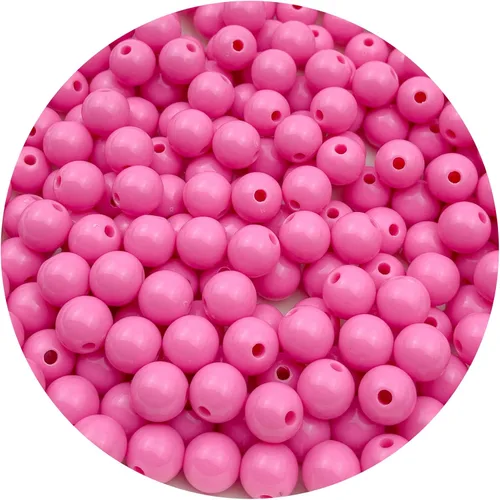Miniatura 30 de 400 cuentas redondas de acrílico pastel de 0.315 pulgadas (0.315 in), cuentas espaciadoras de color caramelo, cuentas de resina de plástico para 306