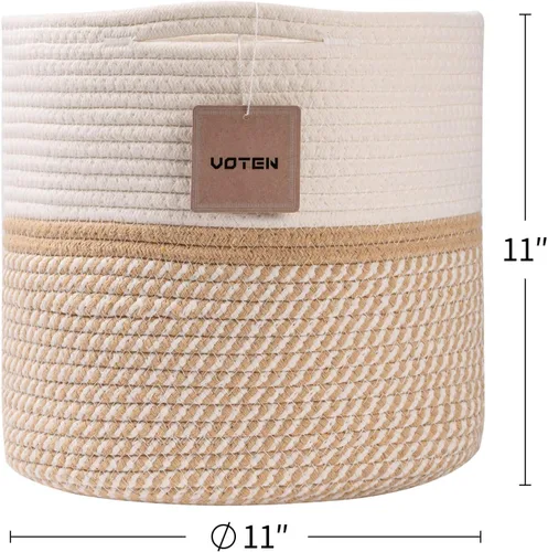Miniatura 3 de voten - Canastas de almacenamiento de cubos de 11 x 11 pulgadas, para organizador de cubos de 12 x 12 pulgadas, elegantes y duraderas, contenedores