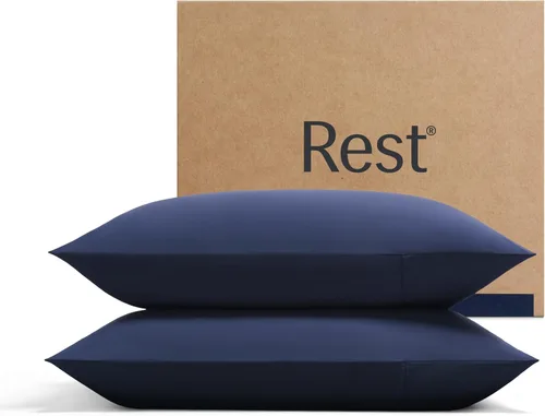 Miniatura 18 de REST® Evercool®+ Fundas de almohada refrescantes estándar, 2 fundas de almohada para piel sensible, tela con infusión de plata para un sueño