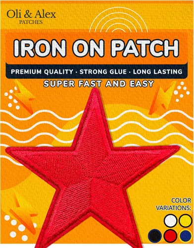 Miniatura 12 de Parches para planchar - Parche de estrella blanca para planchar en 1 unids Parche bordado Applique Star S-43