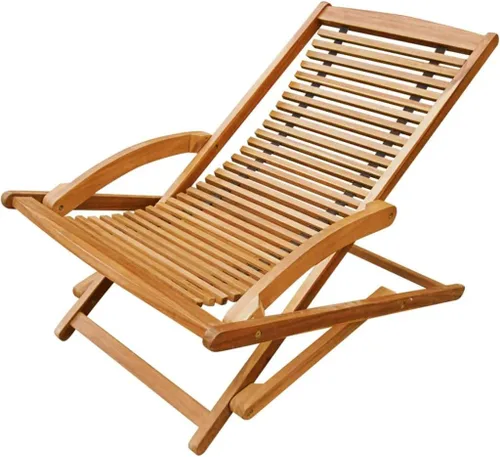 Miniatura 5 de vidaXL Tumbona, silla de patio con reposapiés, tumbona plegable, tumbona para patio trasero, piscina, porche, balcón, playa, madera de acacia maciza
