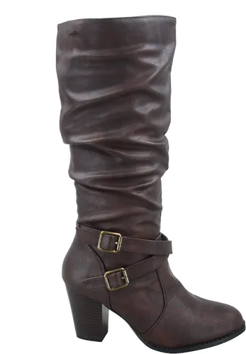 Miniatura 2 de Forever Link FZ-Safety-52 - Botas de tacón grueso con cremallera completa para mujer