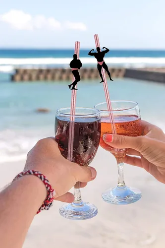 Miniatura 6 de Pajitas para decoración de despedida de soltera, paquete de 24 pajitas de bailarín, confeti, para despedida de soltera