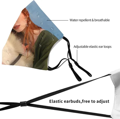 Miniatura 4 de Máscara facial personalizada con filtros de carbono, máscaras personalizadas con clip para la nariz, añade tu foto personalizada, texto, máscaras