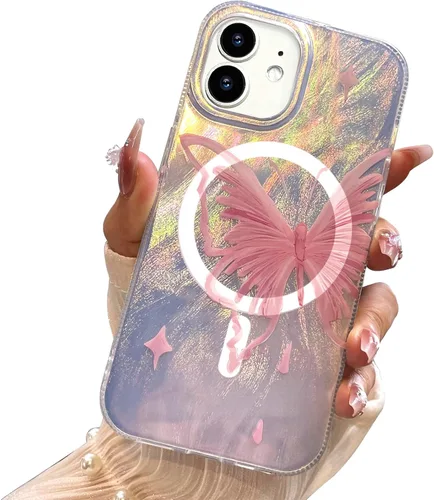 Miniatura 52 de I-MGAE-IN-AR Funda compacta para iPhone 11, diseño de mariposa, marco de protección de lente de cámara con diamante 3D, bonitas fundas protectoras
