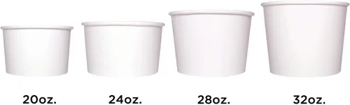Miniatura 8 de Karat [227 ml - 1000 uds] Tazas de helado de papel y cuencos de sopa para alimentos calientes/fríos - Ideal para sopa, helado, yogur y aperitivos