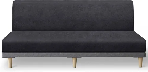 Miniatura 54 de molasofa - Funda elástica para futón de aspecto de cuero, cubierta para sofá sin brazos, protector de muebles con parte inferior elástica, funda