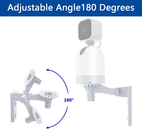 Miniatura 3 de Soporte de pared compatible con WYZE Cam Pan V3/V4/V2 Blink Mini Pan-Tilt Cam, soporte de pared de seguridad ajustable con rotación de 180 grados, 1