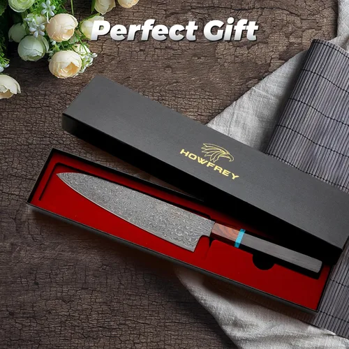 Miniatura 8 de Cuchillo de chef de Damasco, cuchillos de cocina japoneses de 8 pulgadas con 67 capas, acero inoxidable de alto carbono afilado con mangos Negro