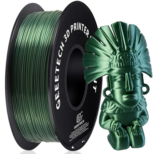Miniatura 9 de GEEETECH Filamento PLA de color dorado sedoso de 0.069 libras, filamento de seda brillante para impresora 3D, carrete de 2.2 libras, precisión