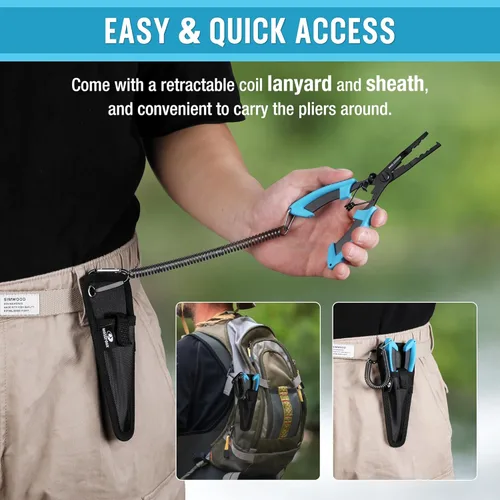 Miniatura 6 de Mossy Oak Fishing Tools Kit- Fishing Plier, Fish Lip Gripper, Multifunctional Fishing Hook Remover with Lanyards Sheath, Saltwater Resistant Fishing