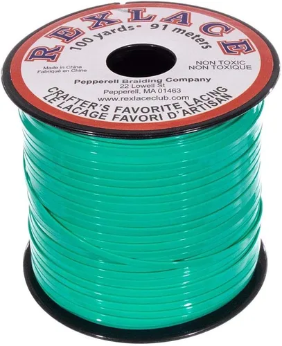 Miniatura 12 de Craft County Rexlace Plastic Craft Lace - Encaje para manualidades, 3/32 pulgadas (verde manzana)
