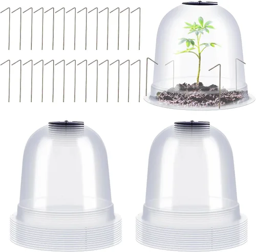 Miniatura 8 de Zopeal 20 cúpulas pequeñas de humedad para plantas de jardín, 7.68 pulgadas de diámetro x 6.7 pulgadas de alto, cubiertas protectoras de heladas