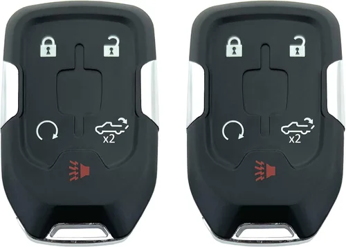 Funda inteligente para llavero para Chevrolet Silverado 1500 2020 2019 1500 HD 3500 HD GMC Sierra 1500 2500 HD 3500 HD 3500 HD 5 botones HYQ1EA