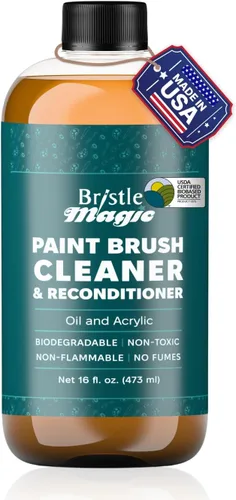 Limpiador y reacondicionador de pinceles de pintura perfecta, acuarela, pintura en aerosol y limpiador de pinceles de aceite, biodegradable, no