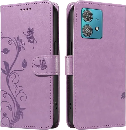 Miniatura 137 de Funda para Motorola Moto E22/E22i, piel sintética, con tarjetero y correa para la muñeca, a prueba de golpes, funda magnética para Motorola Moto Rojo