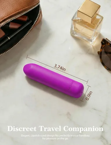 Miniatura 5 de MOIAME - Vibrador completamente de silicona para mujer, impermeabilidad IPX7, recargable, lápiz labial vibrador con punta angular, juguete sexual