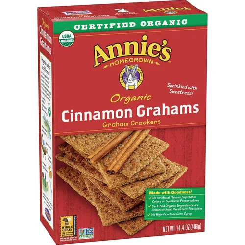 Miniatura 20 de Annie's Galletas orgánicas originales de Cheddar Squares horneadas, hechas con queso real, 11.25 onzas