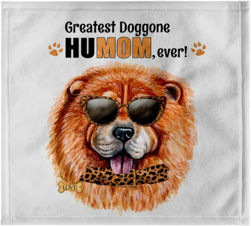 3dRose This Chow Chow Dog in Cheetah Print is for the Dog Mom on Mothers Day 11x12 Wash Cloth for Face and Body
