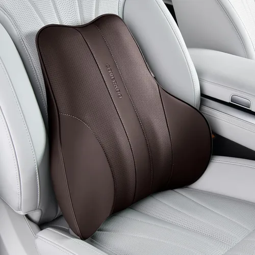 Miniatura 20 de Almohada de Apoyo Lumbar Coverado para Coche, Almohada de Espuma Viscoelástica Ergonómica para Silla de Oficina, Nuevo Cojín de Espalda para Alivio