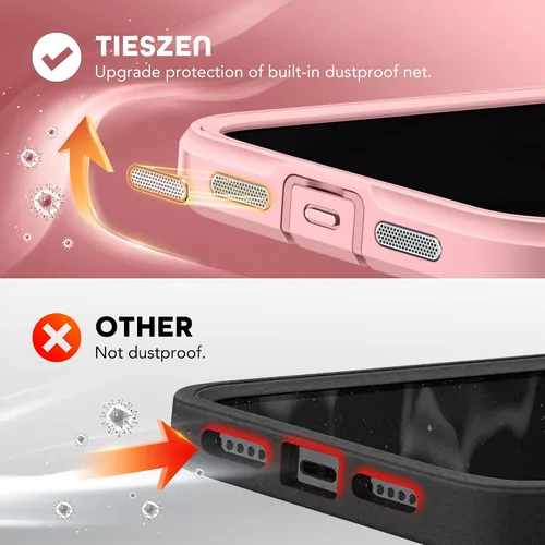 Miniatura 9 de TIESZEN Funda para iPhone 15, compatible con MagSafe, protector de pantalla de privacidad integrado y protección de cámara, antiespía, cuerpo