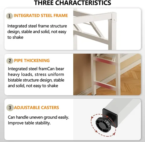 Miniatura 3 de Mesa plegable de 31.5 pulgadas, escritorios plegables cuadrados para espacios pequeños, escritorio plegable pequeño sin montaje, negro.