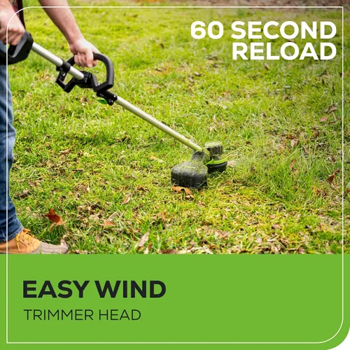 Miniatura 4 de Greenworks Recortadora inalámbrica sin escobillas de 80 V y 16 pulgadas con batería de 2.0 Ah y cargador rápido - Línea doble de 0.080 pulgadas