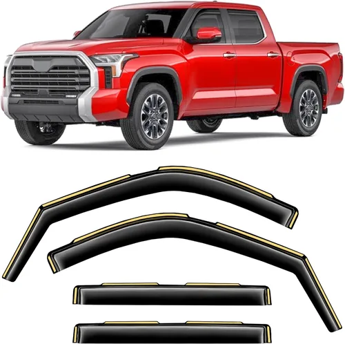 Miniatura 16 de Protectores de lluvia en canal para Ford F250-F550 1999-2016 Super Duty SuperCrew Protector de lluvia de ventana, deflectores de ventana extra