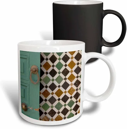 Miniatura 12 de 3dRose Danita Delimont – Moorish la Arquitectura – Marruecos, Islamic law courts, puerta de knocker-af29 cmi0032 – Cindy Miller Hopkins – Tazas