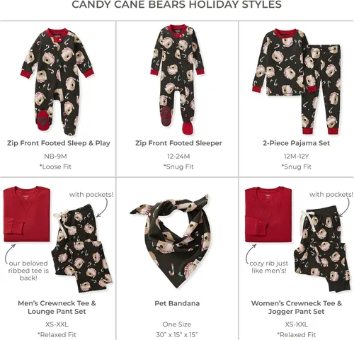 Miniatura 2 de Burt's Bees Baby - Pijamas navideños de algodón orgánico a juego para toda la familia