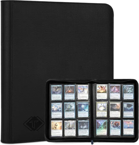 Miniatura 23 de Carpeta de tarjetas de 4 bolsillos para 160 fundas, carpeta de tarjetas Ablum para colección de tarjetas intercambiables para tarjetas deportivas