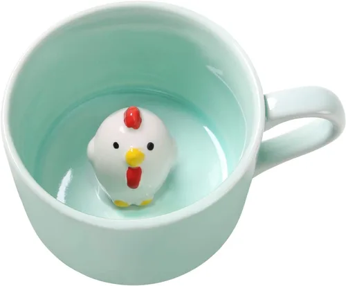 Miniatura 19 de Taza de cerámica con diseño de vaca para bebé, 12 onzas, bonita taza para Navidad, cumpleaños, regalo del día de San Valentín, regalos sorpresa