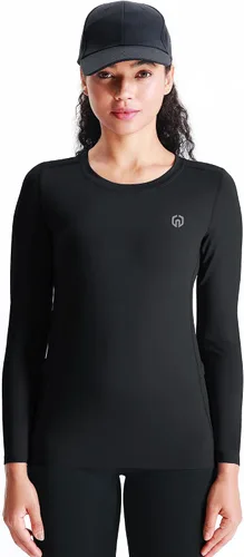 Miniatura 26 de NELEUS - Camisa deportiva de compresión atlética, de manga larga, para mujer, dry fit, paquete de 3