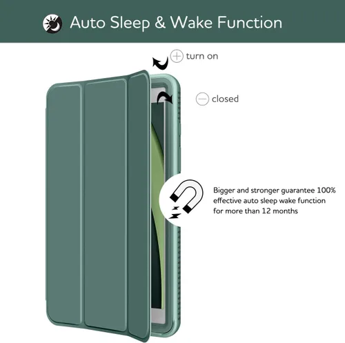 Miniatura 7 de SURITCH Funda para Samsung Galaxy Tab A 8.0 2019 (SM-T290/T295), [Protector de pantalla integrado] [apagado automático/activación] Funda de piel