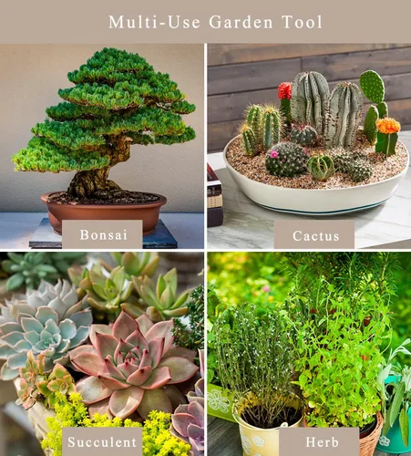 Miniatura 6 de Kit de herramientas de árbol bonsái, 22 piezas, juego de herramientas de bonsái de acero de alto carbono, incluye tijeras de podar, cortadores