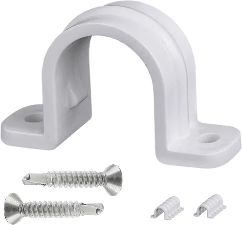 Miniatura 8 de 30 Piezas Abrazaderas de Correa de Tubería de Conducto, Abrazaderas de Tubo de Plástico SCH de 1 pulgada (32 MM), Clip de Tubo de Plástico de Dos