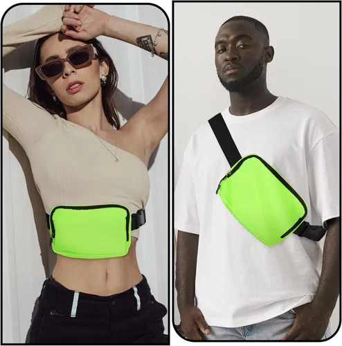Miniatura 68 de Riñonera, bolsa para cinturón, correa ajustable ajustable de 40 pulgadas, para mujeres y hombres