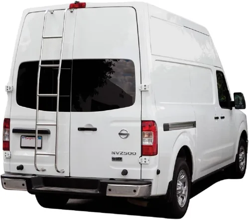 Miniatura 2 de Surco 093NVL - Escalera de acero inoxidable de 5 escalones, compatible con camionetas Nissan NV2500/3500 HD de techo alto 2011-21