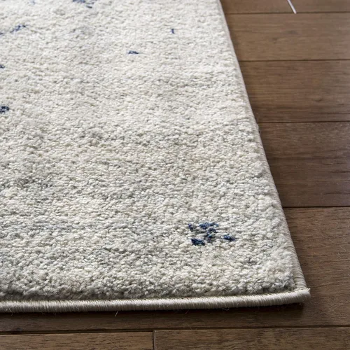 Miniatura 4 de SAFAVIEH Madison Collection - Alfombra de área cuadrada de 4 pies, color crema y azul marino, diseño desgastado de medallón de copo de nieve,