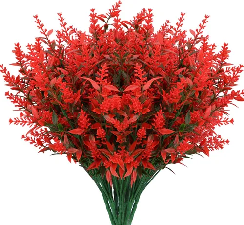 Miniatura 18 de GREENRAIN 8 ramilletes de flores artificiales de lavanda 3#amarillo