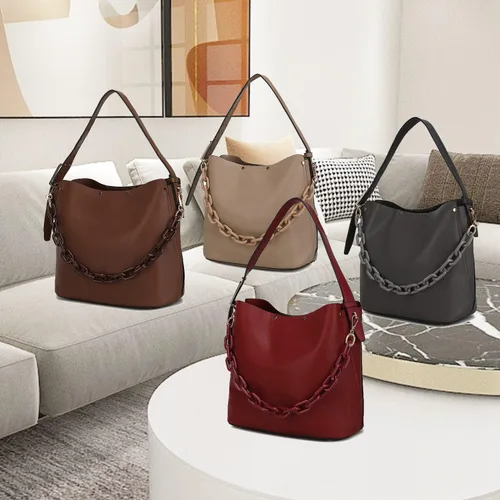Miniatura 7 de MKF Collection Bolso Hobo, Bolso de mano con asa superior, Bolso de hombro de cuero PU