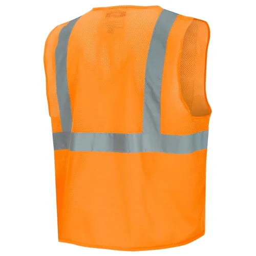 Miniatura 7 de Pioneer Hi Vis - Chaleco de seguridad de malla para hombres y mujeres, cinta reflectante, clase 2, tráfico, seguridad pública, seguridad