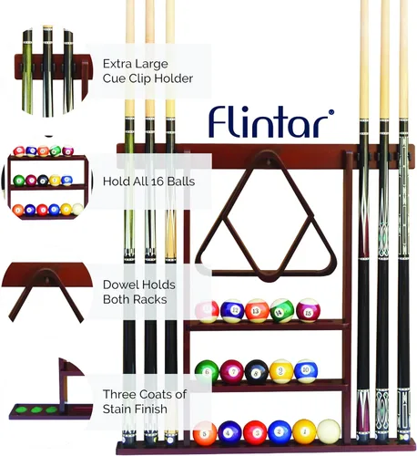 Miniatura 4 de Soporte para tacos de pared, soporte para taco de billar, calidad premium, fabricado en TAIWÁN, madera dura maciza, solo soporte para tacos