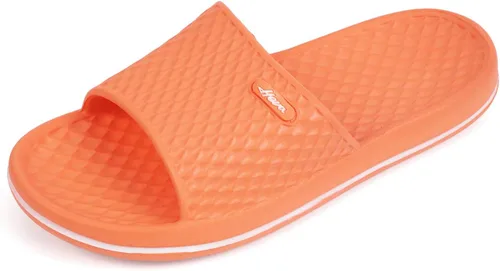Miniatura 12 de FUNKYMONKEY - Sandalias de baño para mujer, sandalias para el interior del hogar, playa, antideslizantes
