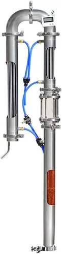 Nueva torre de destilación tubular con mirilla de vidrio de malla de cobre equipo de elaboración de cerveza doméstica moonshine destiler (1.5'')