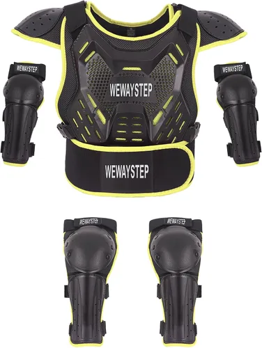 Miniatura 9 de Armadura de Bicicleta de Tierra para Niños - Equipo Protector de Motocross con Protector de Pecho, Rodilleras y Coderas para Ciclismo y Conducción