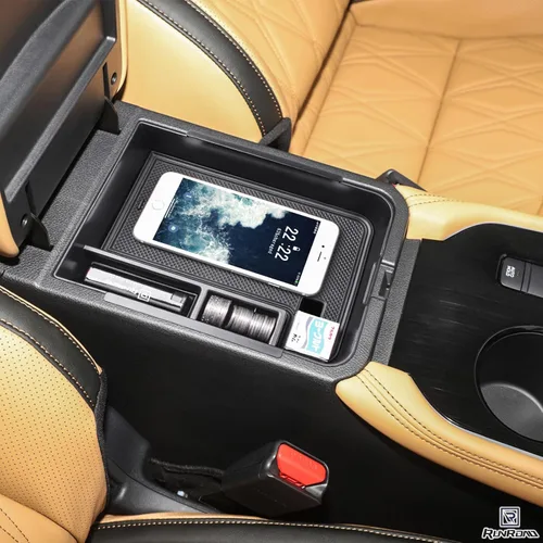 Miniatura 8 de RUNROAD Bandeja de consola central compatible con Nissan Sentra 2020 2021 2022 2023 2024 2025 accesorios, bandeja para reposabrazos, caja de Negro