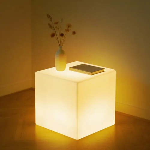 Miniatura 10 de Loftek - Luces de cubo LED de 10.2 cm, cubo teseracto RGB de 16 colores, lámpara de ambiente LED cósmica con control remoto, lámpara de noche