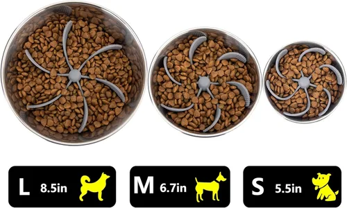 Miniatura 7 de Keegud Inserto de Tazones de Alimentación Lenta para Perros [Ventosas de Pulpo] Tazón para Perros Súper Firme de Alimentación Lenta [Cortable]