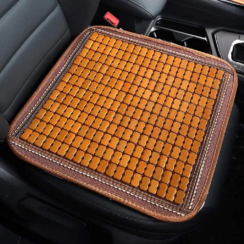 Miniatura 2 de Maricome Cojines de silla de bambú Cojín de asiento de coche de verano, transpirable, antideslizante, tamaño 17.7 x 17.7 in (1)